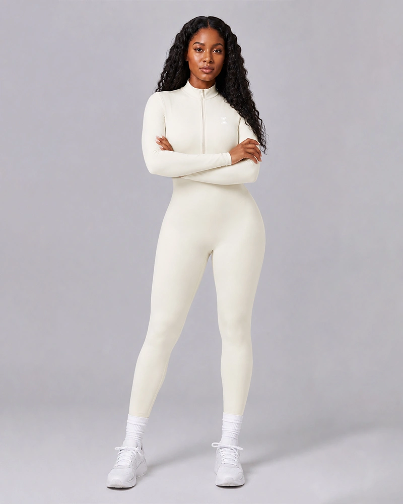 Long Sleeve Jumpsuit White