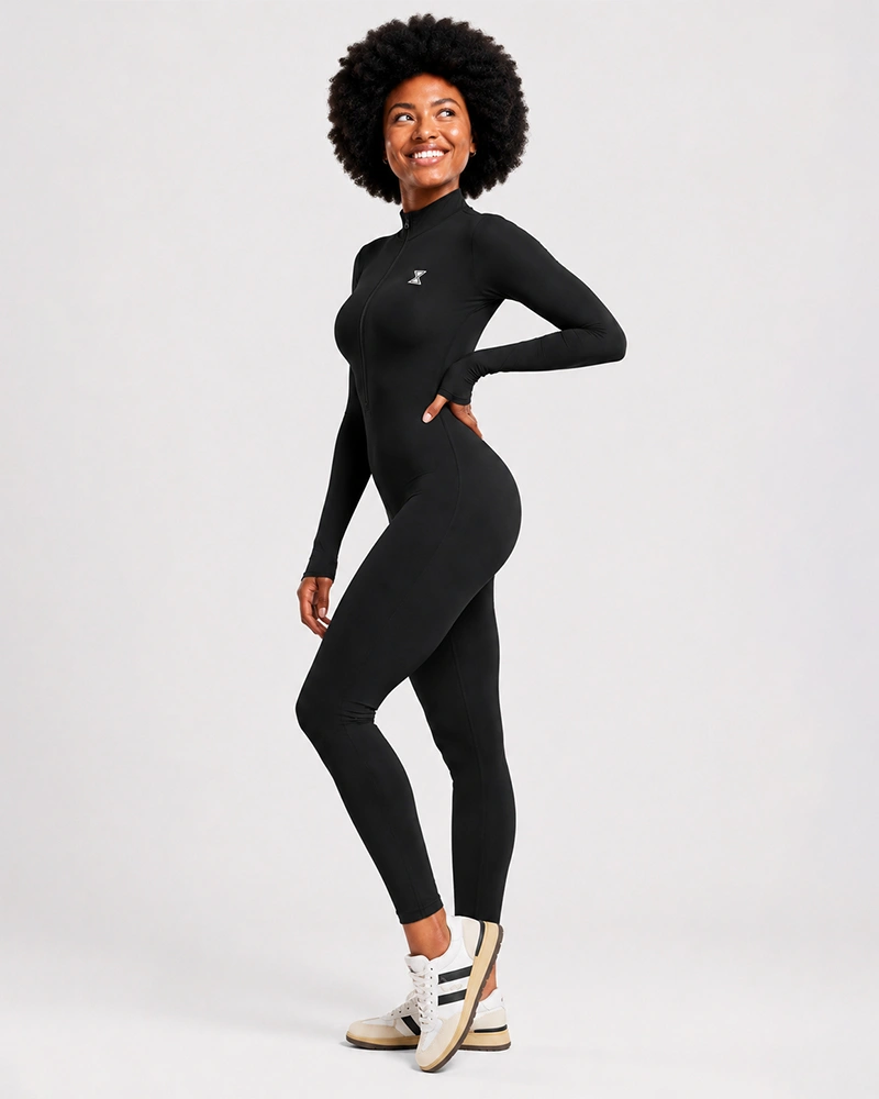 Long Sleeve Jumpsuit Black